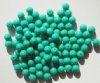 50 6mm Round Opaque Turquoise Glass Beads